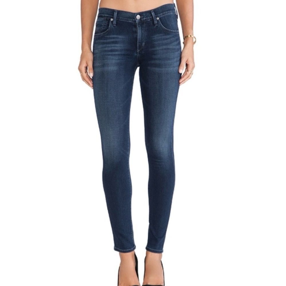 Agolde Colette Cropped Y2K Dark Wash Mid Rise Skinny Jeans Women’s Size 29